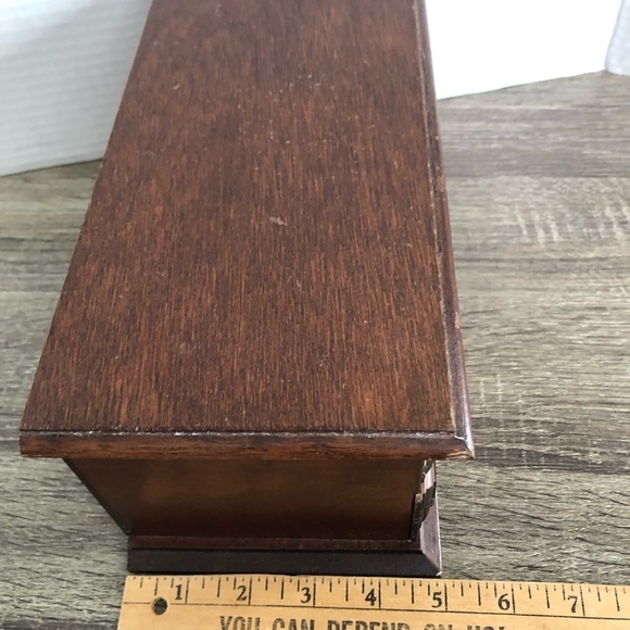 Vtg Wooden Jewelry Chest with Lining - Picture 10 of 11